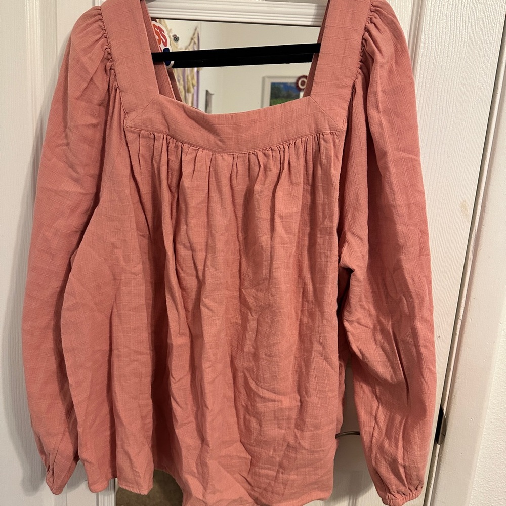 Sonoma Salmon colored blouse 3X
